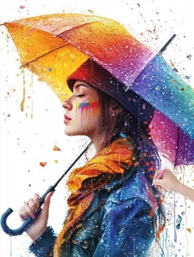 Diamond Painting Erwachsene Frau, DIY Abstrakt Diamond Painting Eckige Steine Set, Diamant Kunst Bilder für Anfänger, Diamant Malerei Bastelset Erwachsene für Home Wanddeko, Geschenke, 50x70 cm, K-97 von JIAGUANG