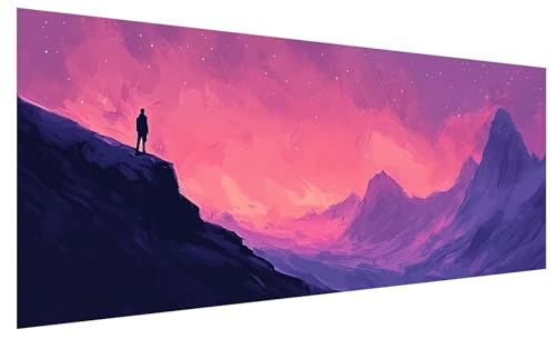 Diamond Painting Erwachsene Groß Berg, DIY Full Drill Diamond Painting Bilder Landschaft, 5D Kristall Strass Mosaikherstellung Bastelset für Deko Wohnzimmer, Geschenke für Frauen 250x100cm A-42 von JIAGUANG