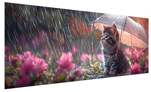 Diamond Painting Erwachsene Groß Blume, DIY Full Drill Diamond Painting Bilder Katze, 5D Kristall Strass Mosaikherstellung Bastelset für Deko Wohnzimmer Wanddeko, Geschenke für Frauen 150x60cm B-7 Diamond Painting Erwachsene Groß Blume, DIY Full Drill Diamond Painting Bilder Katze, 5D Kristall Strass Mosaikherstellung Bastelset für Deko Wohnzimmer Wanddeko, Geschenke für Frauen 150x60cm B-7 von JIAGUANG
