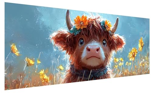 Diamond Painting Erwachsene Groß Blume, DIY Full Drill Diamond Painting Bilder Ochse, 5D Kristall Strass Mosaikherstellung Bastelset für Deko Wohnzimmer Wanddeko, Geschenke für Frauen 150x60cm B-37 Diamond Painting Erwachsene Groß Blume, DIY Full Drill Diamond Painting Bilder Ochse, 5D Kristall Strass Mosaikherstellung Bastelset für Deko Wohnzimmer Wanddeko, Geschenke für Frauen 150x60cm B-37 von JIAGUANG