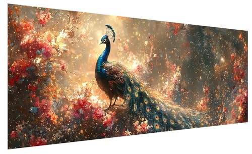 Diamond Painting Erwachsene Groß Blume, DIY Full Drill Diamond Painting Bilder Pfau, 5D Kristall Strass Mosaikherstellung Bastelset für Deko Wohnzimmer Wanddeko, Geschenke für Frauen 150x60cm B-31 Diamond Painting Erwachsene Groß Blume, DIY Full Drill Diamond Painting Bilder Pfau, 5D Kristall Strass Mosaikherstellung Bastelset für Deko Wohnzimmer Wanddeko, Geschenke für Frauen 150x60cm B-31 von JIAGUANG