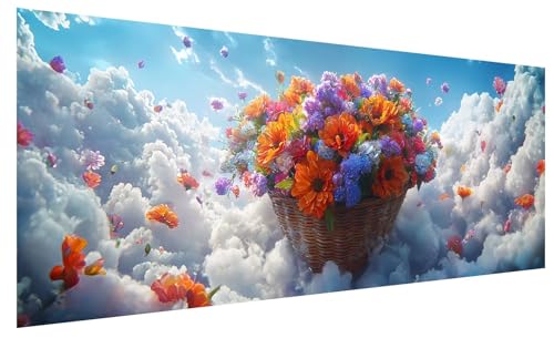 Diamond Painting Erwachsene Groß Blume, DIY Full Drill Diamond Painting Bilder Wolke, 5D Kristall Strass Mosaikherstellung Bastelset für Deko Wohnzimmer Wanddeko, Geschenke für Frauen 80x30cm A-68 Diamond Painting Erwachsene Groß Blume, DIY Full Drill Diamond Painting Bilder Wolke, 5D Kristall Strass Mosaikherstellung Bastelset für Deko Wohnzimmer Wanddeko, Geschenke für Frauen 80x30cm A-68 von JIAGUANG