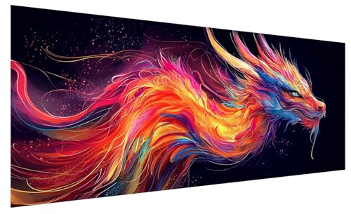 Diamond Painting Erwachsene Groß Bunt, DIY Full Drill Diamond Painting Bilder Drachen, 5D Kristall Strass Mosaikherstellung Bastelset für Deko Wohnzimmer Wanddeko, Geschenke für Frauen 150x60cm B-67 Diamond Painting Erwachsene Groß Bunt, DIY Full Drill Diamond Painting Bilder Drachen, 5D Kristall Strass Mosaikherstellung Bastelset für Deko Wohnzimmer Wanddeko, Geschenke für Frauen 150x60cm B-67 von JIAGUANG