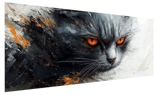 Diamond Painting Erwachsene Groß Cool, DIY Full Drill Diamond Painting Bilder Katze, 5D Kristall Strass Mosaikherstellung Bastelset für Deko Wohnzimmer Wanddeko, Geschenke für Frauen 200x80cm A-46 Diamond Painting Erwachsene Groß Cool, DIY Full Drill Diamond Painting Bilder Katze, 5D Kristall Strass Mosaikherstellung Bastelset für Deko Wohnzimmer Wanddeko, Geschenke für Frauen 200x80cm A-46 von JIAGUANG