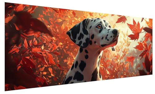 Diamond Painting Erwachsene Groß Herbst, DIY Full Drill Diamond Painting Bilder Hund, 5D Kristall Strass Mosaikherstellung Bastelset für Deko Wohnzimmer Wanddeko, Geschenke für Frauen 130x50cm B-49 Diamond Painting Erwachsene Groß Herbst, DIY Full Drill Diamond Painting Bilder Hund, 5D Kristall Strass Mosaikherstellung Bastelset für Deko Wohnzimmer Wanddeko, Geschenke für Frauen 130x50cm B-49 von JIAGUANG