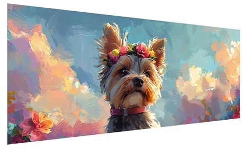 Diamond Painting Erwachsene Groß Hund, DIY Full Drill Diamond Painting Bilder Wolke, 5D Kristall Strass Mosaikherstellung Bastelset für Deko Wohnzimmer Wanddeko, Geschenke für Frauen 80x30cm B-33 Diamond Painting Erwachsene Groß Hund, DIY Full Drill Diamond Painting Bilder Wolke, 5D Kristall Strass Mosaikherstellung Bastelset für Deko Wohnzimmer Wanddeko, Geschenke für Frauen 80x30cm B-33 von JIAGUANG