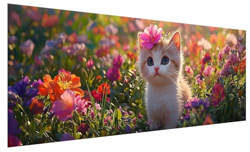 Diamond Painting Erwachsene Groß Ländlich, DIY Full Drill Diamond Painting Bilder Katze, 5D Kristall Strass Mosaikherstellung Bastelset für Deko Wohnzimmer Wanddeko Geschenke für Frauen 250x100cm B-69 Diamond Painting Erwachsene Groß Ländlich, DIY Full Drill Diamond Painting Bilder Katze, 5D Kristall Strass Mosaikherstellung Bastelset für Deko Wohnzimmer Wanddeko Geschenke für Frauen 250x100cm B-69 von JIAGUANG