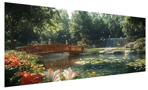 Diamond Painting Erwachsene Groß Landschaft, DIY Full Drill Diamond Painting Bilder Brücke, 5D Kristall Strass Mosaikherstellung Bastelset für Deko Wohnzimmer, Geschenke für Frauen 80x30cm A-64 Diamond Painting Erwachsene Groß Landschaft, DIY Full Drill Diamond Painting Bilder Brücke, 5D Kristall Strass Mosaikherstellung Bastelset für Deko Wohnzimmer, Geschenke für Frauen 80x30cm A-64 von JIAGUANG