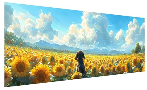 Diamond Painting Erwachsene Groß Landschaft, DIY Full Drill Diamond Painting Bilder Sonnenblume, 5D Kristall Strass Mosaikherstellung Bastelset für Deko Wohnzimmer, Geschenke für Frauen 80x30cm A-88 Diamond Painting Erwachsene Groß Landschaft, DIY Full Drill Diamond Painting Bilder Sonnenblume, 5D Kristall Strass Mosaikherstellung Bastelset für Deko Wohnzimmer, Geschenke für Frauen 80x30cm A-88 von JIAGUANG