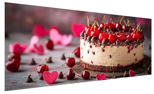 Diamond Painting Erwachsene Groß Liebe, DIY Full Drill Diamond Painting Bilder Kuchen, 5D Kristall Strass Mosaikherstellung Bastelset für Deko Wohnzimmer Wanddeko, Geschenke für Frauen 250x100cm B-99 von JIAGUANG