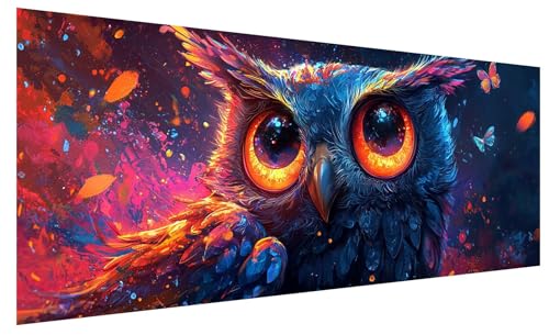 Diamond Painting Erwachsene Groß Niedlich, DIY Full Drill Diamond Painting Bilder Eule, 5D Kristall Strass Mosaikherstellung Bastelset für Deko Wohnzimmer Wanddeko, Geschenke für Frauen 130x50cm A-48 Diamond Painting Erwachsene Groß Niedlich, DIY Full Drill Diamond Painting Bilder Eule, 5D Kristall Strass Mosaikherstellung Bastelset für Deko Wohnzimmer Wanddeko, Geschenke für Frauen 130x50cm A-48 von JIAGUANG