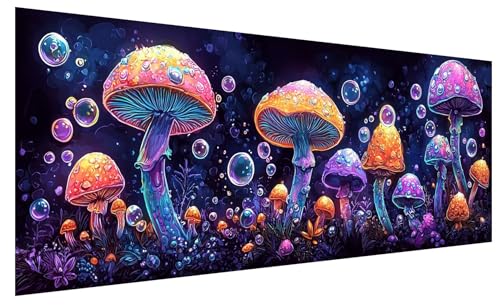 Diamond Painting Erwachsene Groß Pilz, DIY Full Drill Diamond Painting Bilder Anlage, 5D Kristall Strass Mosaikherstellung Bastelset für Deko Wohnzimmer Wanddeko, Geschenke für Frauen 80x30cm B-87 von JIAGUANG
