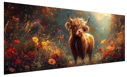 Diamond Painting Erwachsene Groß Retro, DIY Full Drill Diamond Painting Bilder Ochse, 5D Kristall Strass Mosaikherstellung Bastelset für Deko Wohnzimmer Wanddeko, Geschenke für Frauen 200x80cm B-21 Diamond Painting Erwachsene Groß Retro, DIY Full Drill Diamond Painting Bilder Ochse, 5D Kristall Strass Mosaikherstellung Bastelset für Deko Wohnzimmer Wanddeko, Geschenke für Frauen 200x80cm B-21 von JIAGUANG