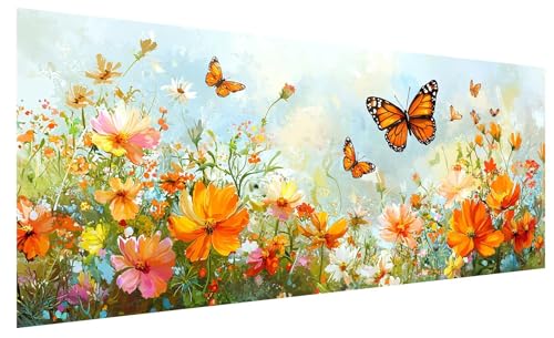 Diamond Painting Erwachsene Groß Schmetterling, DIY Full Drill Diamond Painting Bilder Blume, 5D Kristall Strass Mosaikherstellung Bastelset für Deko Wohnzimmer, Geschenke für Frauen 200x80cm B-13 Diamond Painting Erwachsene Groß Schmetterling, DIY Full Drill Diamond Painting Bilder Blume, 5D Kristall Strass Mosaikherstellung Bastelset für Deko Wohnzimmer, Geschenke für Frauen 200x80cm B-13 von JIAGUANG