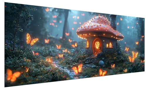 Diamond Painting Erwachsene Groß Schmetterling, DIY Full Drill Diamond Painting Bilder Pilz, 5D Kristall Strass Mosaikherstellung Bastelset für Deko Wohnzimmer, Geschenke für Frauen 200x80cm A-86 Diamond Painting Erwachsene Groß Schmetterling, DIY Full Drill Diamond Painting Bilder Pilz, 5D Kristall Strass Mosaikherstellung Bastelset für Deko Wohnzimmer, Geschenke für Frauen 200x80cm A-86 von JIAGUANG
