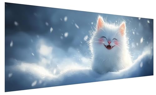 Diamond Painting Erwachsene Groß Schnee, DIY Full Drill Diamond Painting Bilder Katze, 5D Kristall Strass Mosaikherstellung Bastelset für Deko Wohnzimmer Wanddeko, Geschenke für Frauen 200x80cm B-57 Diamond Painting Erwachsene Groß Schnee, DIY Full Drill Diamond Painting Bilder Katze, 5D Kristall Strass Mosaikherstellung Bastelset für Deko Wohnzimmer Wanddeko, Geschenke für Frauen 200x80cm B-57 von JIAGUANG