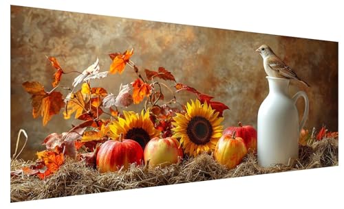 Diamond Painting Erwachsene Groß Sonnenblume, DIY Full Drill Diamond Painting Bilder Vogel, 5D Kristall Strass Mosaikherstellung Bastelset für Deko Wohnzimmer, Geschenke für Frauen 130x50cm A-22 Diamond Painting Erwachsene Groß Sonnenblume, DIY Full Drill Diamond Painting Bilder Vogel, 5D Kristall Strass Mosaikherstellung Bastelset für Deko Wohnzimmer, Geschenke für Frauen 130x50cm A-22 von JIAGUANG