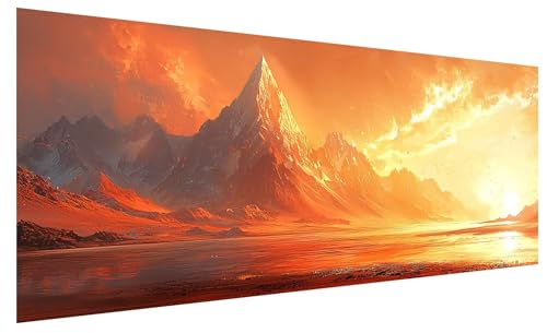 Diamond Painting Erwachsene Groß Sonnenuntergang, DIY Full Drill Diamond Painting Bilder Berg, 5D Kristall Strass Mosaikherstellung Bastelset für Deko Wohnzimmer, Geschenke für Frauen 250x100cm B-1 Diamond Painting Erwachsene Groß Sonnenuntergang, DIY Full Drill Diamond Painting Bilder Berg, 5D Kristall Strass Mosaikherstellung Bastelset für Deko Wohnzimmer, Geschenke für Frauen 250x100cm B-1 von JIAGUANG