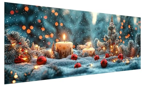 Diamond Painting Erwachsene Groß Weihnachten, DIY Full Drill Diamond Painting Bilder Kerze, 5D Kristall Strass Mosaikherstellung Bastelset für Deko Wohnzimmer, Geschenke für Frauen 100x40cm A-98 Diamond Painting Erwachsene Groß Weihnachten, DIY Full Drill Diamond Painting Bilder Kerze, 5D Kristall Strass Mosaikherstellung Bastelset für Deko Wohnzimmer, Geschenke für Frauen 100x40cm A-98 von JIAGUANG