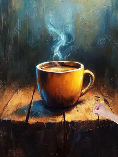Diamond Painting Erwachsene Kaffee, DIY Retro Diamond Painting Eckige Steine Set, Diamant Kunst Bilder für Anfänger, Diamant Malerei Bastelset Erwachsene für Zimmer Wanddeko, Geschenke, 40x50 cm, L-57 Diamond Painting Erwachsene Kaffee, DIY Retro Diamond Painting Eckige Steine Set, Diamant Kunst Bilder für Anfänger, Diamant Malerei Bastelset Erwachsene für Zimmer Wanddeko, Geschenke, 40x50 cm, L-57 von JIAGUANG