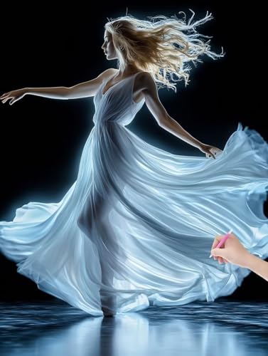 Diamond Painting Erwachsene Tänzer, DIY Fantasy Diamond Painting Eckige Steine Set, Diamant Kunst Bilder für Anfänger, Diamant Malerei Bastelset Erwachsene für Home Wanddeko, Geschenke, 50x70 cm, L-67 von JIAGUANG