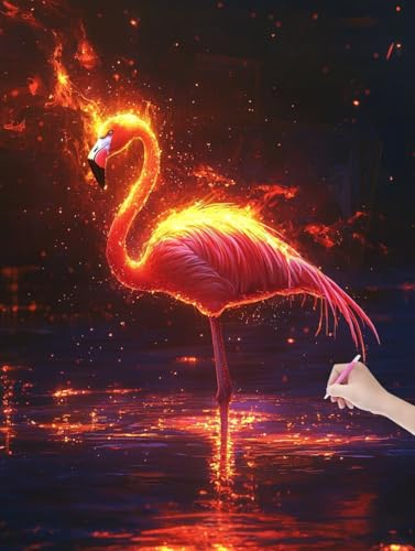 Diamond Painting Flamingo, DIY Diamant Painting Bilder Tiere für Erwachsene Anfänger, Vollbohrer Diamant Malerei Eckige Steine als Geschenke Weihnachten, Diamond Bastelset für Wanddeko 60x80 cm, L-08 Diamond Painting Flamingo, DIY Diamant Painting Bilder Tiere für Erwachsene Anfänger, Vollbohrer Diamant Malerei Eckige Steine als Geschenke Weihnachten, Diamond Bastelset für Wanddeko 60x80 cm, L-08 von JIAGUANG