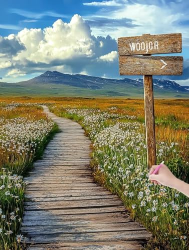 Diamond Painting Natur, DIY Diamant Painting Bilder Landschaft für Erwachsene Anfänger, Vollbohrer Diamant Malerei Eckige Steine als Geschenke Weihnachten, Bastelset für Wanddeko, 90x120 cm, L-04 von JIAGUANG