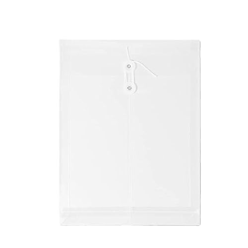 Transparente Dokumentenmappen mit Schnurverschluss, A4, PP-Kunststoff, 5 Stück von JIAHAO