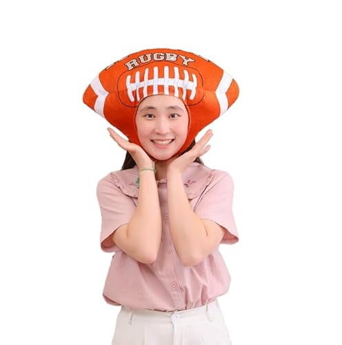 Weiche Plüsch-Sportballmütze, lustig, für Badminton, Basketball, Rugby, Fußball, Kopfbedeckung, niedlich, warm, Wintersportmütze, Rugby, Einheitsgröße Weiche Plüsch-Sportballmütze, lustig, für Badminton, Basketball, Rugby, Fußball, Kopfbedeckung, niedlich, warm, Wintersportmütze, Rugby, Einheitsgröße von JIAHG