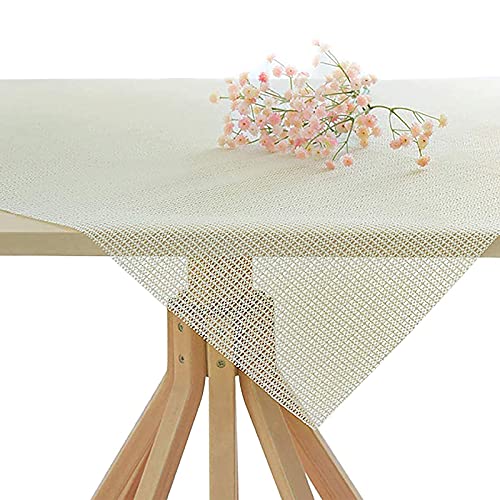 JIAHU Rutschfeste PVC-Tischdeckenunterlage, verstellbare Größe, Schaumstoffmatte, Teetischdecke, weiß, 1 Stück JIAHU Rutschfeste PVC-Tischdeckenunterlage, verstellbare Größe, Schaumstoffmatte, Teetischdecke, weiß, 1 Stück von JIAHU