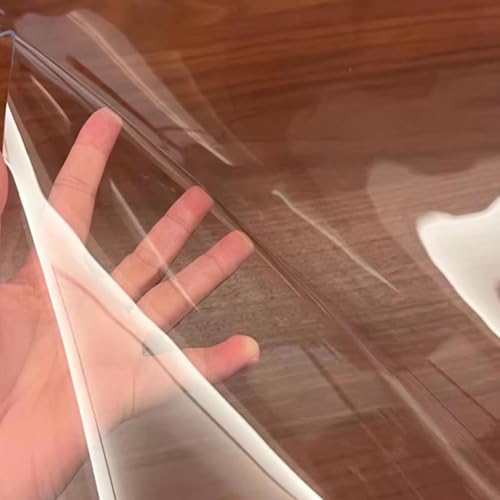 Tischdecke Durchsichtige, Zuhause Tischfolie Transparent, 2mm PVC Esstisch Küche Tischschutz Folie Abwaschbar für Outdoor Garten Schutzfolie für Möbel Tischschutzfolie von JIAJUTUI001