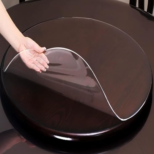 Tischdecke Transparent Rund PVC Plastik Tischschutz Abwaschbar 1.5mm Folie für Ihren Tisch Tischfolie Nach Maß für Küche, Restaurant, Arbeitsbereich Tischdecke Transparent Rund PVC Plastik Tischschutz Abwaschbar 1.5mm Folie für Ihren Tisch Tischfolie Nach Maß für Küche, Restaurant, Arbeitsbereich von JIAJUTUI001