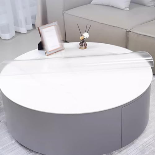 Tischfolie Transparent Mattiert,Tischschoner Rutschfeste Runde für Büro und Zuhause Tischschutz,Öl- und wasserdicht PVC 2mm Größe wählbar Tischfolie Transparent Mattiert,Tischschoner Rutschfeste Runde für Büro und Zuhause Tischschutz,Öl- und wasserdicht PVC 2mm Größe wählbar von JIAJUTUI001