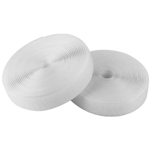 2,5 cm (25 mm) 4,5 m Klettstreifen zum Aufnähen, ineinandergreifendes Klebeband, Klettband für Kleidung, Nähen, Handwerk und DIY-Projekte von JIAKAI