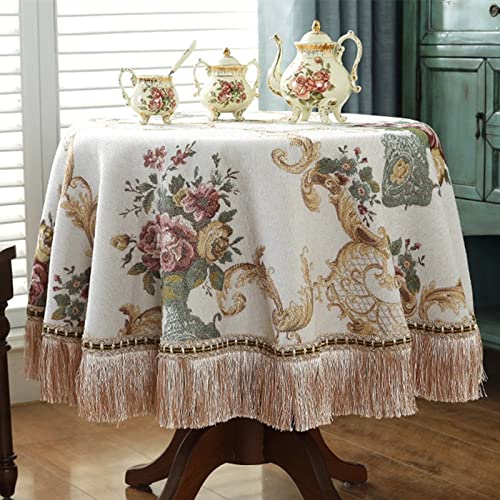 JIALIANG Retro Rechteckige Tischdecke aus Baumwolle Leinen, Geeignet für Zuhause Küche Dekoration, Verschiedene Größen, 140x140cm von JIALIANG
