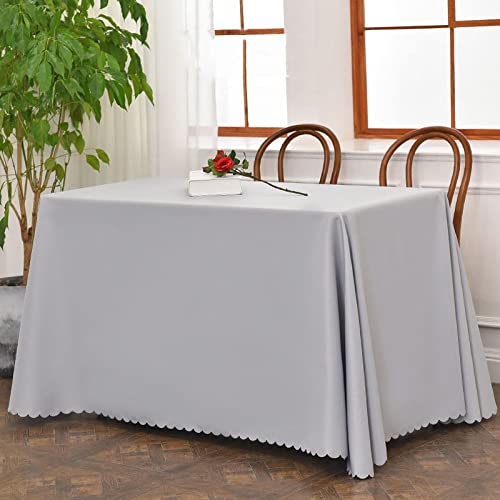 JIALIANG Tischdecke Wasserabweisend Tischwäsche Lotuseffekt Tischtuch, Lotuseffekt, Vielzahl von Größen und Farben sind verfügbar,grau,180x240cm von JIALIANG