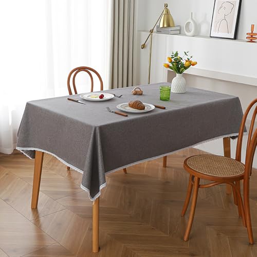 JIALIANG Tischtuch Eckig Wasserabweisend Tischwäsche 90 x 90 cm Leinenoptik Tischdecke Abwaschbar Lotuseffekt für Küchen, Party, Tischdecke Outdoor dunkelgrau JIALIANG Tischtuch Eckig Wasserabweisend Tischwäsche 90 x 90 cm Leinenoptik Tischdecke Abwaschbar Lotuseffekt für Küchen, Party, Tischdecke Outdoor dunkelgrau von JIALIANG