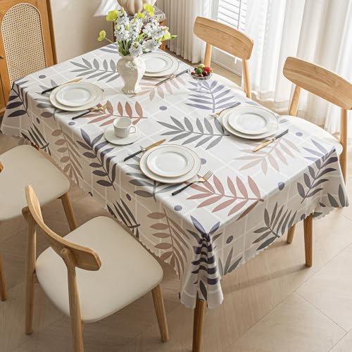 JIALIANG tischdecke leinen 120 x 180 cm PVC Tischdecke für Küche Kunststoff Wischtuchreinigung Tischdecke für Indoor Outdoor von JIALIANG