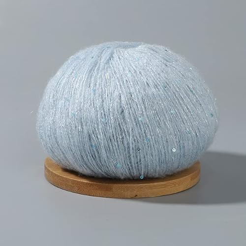JIALIU 50 g dünnes Strickgarn mit Pailletten, häkeln, flauschig, gestrickt, Mode, Baby, weiche Spitze, Wollfaden, Pullover, Schal, Perlen, Garne JIALIU 50 g dünnes Strickgarn mit Pailletten, häkeln, flauschig, gestrickt, Mode, Baby, weiche Spitze, Wollfaden, Pullover, Schal, Perlen, Garne von JIALIU