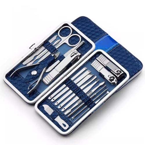 JIANBOHAIRS Maniküre-Werkzeug-Set for Erwachsene, Körperpflege, Pediküre, Messer, Nagelknipser, Set for Zuhause, Nagelknipser, Zange(Blue) von JIANBOHAIRS