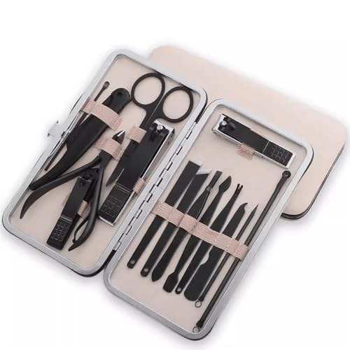 JIANBOHAIRS Spritzschutz-Nagelknipser, Pediküre-Messer, tragbarer Fußnagelknipser, Nagelknipser-Set for Männer und Frauen, Haushalts-Augenbrauentrimmer(Black) von JIANBOHAIRS