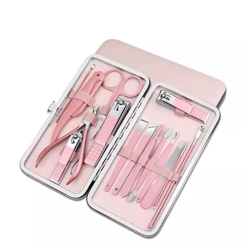 JIANBOHAIRS Spritzschutz-Nagelknipser, Pediküre-Messer, tragbarer Fußnagelknipser, Nagelknipser-Set for Männer und Frauen, Haushalts-Augenbrauentrimmer(Pink) von JIANBOHAIRS