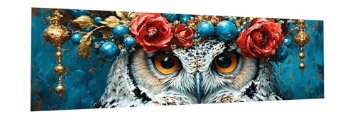 5D Diamond Painting Erwachsene Groß XXL 40x120cm Eule Diamant Painting Bilder Tier Diamond Painting Zubehör Full DIY Crystal Mosaikherstellung, Wanddeko, Geschenke für Frauen, Männer, Weihnachten N-4 von JIANFREY