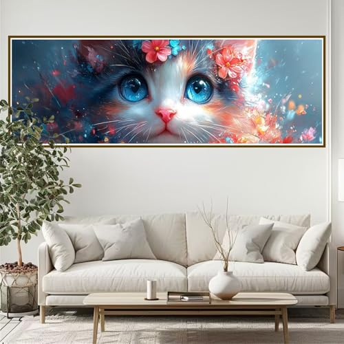 5D Diamond Painting Erwachsene Groß xxl 300 x 100 cm Katze Diamant Painting Bilder Tier Diamond Painting Zubehör Full DIY Crystal Mosaikherstellung, Wanddeko, Geschenke für Frauen, Männer, Ostern U-8 5D Diamond Painting Erwachsene Groß xxl 300 x 100 cm Katze Diamant Painting Bilder Tier Diamond Painting Zubehör Full DIY Crystal Mosaikherstellung, Wanddeko, Geschenke für Frauen, Männer, Ostern U-8 von JIANFREY