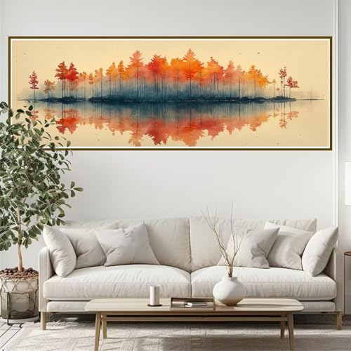 Diamond Painting Baum Diamond Painting Erwachsene Groß XXL 150 x 50 cm Wald Diamant Painting Bilder Kinder, DIY 5D Diamant Kunst Malerei Stickerei Kreuzstich Basteln Set Home Wand Dekor Geschenke D-5 von JIANFREY