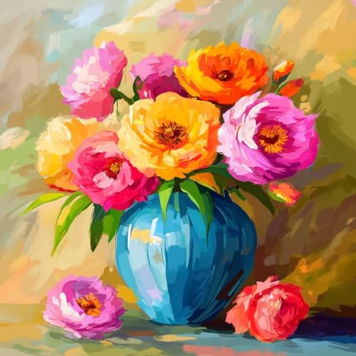Diamond Painting Blume Diamant Painting Bilder Erwachsene Farbe Crystal Art Set, DIY 5D Runder Vollbohrer Diamanten Malerei Stickerei Kreuzstich Kunst Handwerk, Deko Wohnzimmer Geschenke 50x50 cm B-1 Diamond Painting Blume Diamant Painting Bilder Erwachsene Farbe Crystal Art Set, DIY 5D Runder Vollbohrer Diamanten Malerei Stickerei Kreuzstich Kunst Handwerk, Deko Wohnzimmer Geschenke 50x50 cm B-1 von JIANFREY