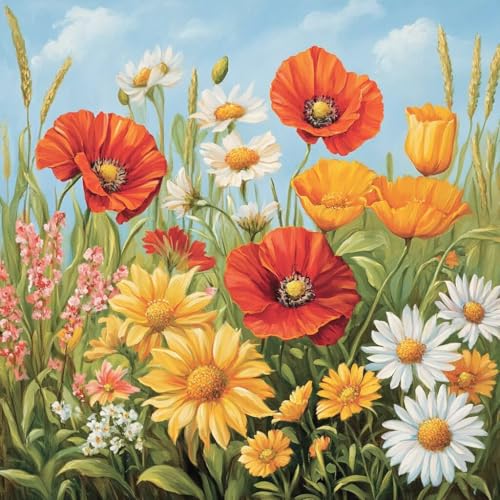 Diamond Painting Blume Diamant Painting Bilder Erwachsene Landschaft Crystal Art Set, DIY 5D Runder Vollbohrer Diamanten Malerei Stickerei Kreuzstich Kunst für Deko Wohnzimmer Geschenke 70x70 cm V-8 Diamond Painting Blume Diamant Painting Bilder Erwachsene Landschaft Crystal Art Set, DIY 5D Runder Vollbohrer Diamanten Malerei Stickerei Kreuzstich Kunst für Deko Wohnzimmer Geschenke 70x70 cm V-8 von JIANFREY