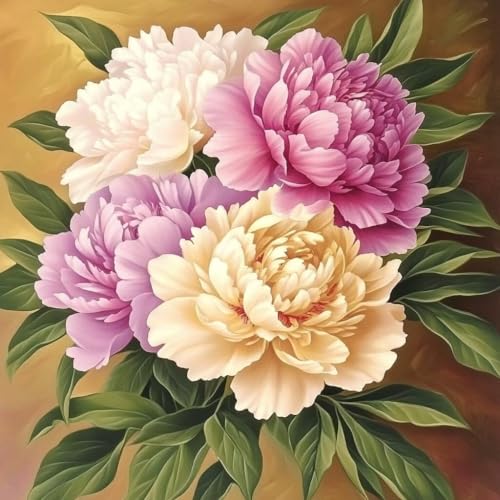 Diamond Painting Blume Diamant Painting Bilder Erwachsene Pfingstrose Crystal Art Set, DIY 5D Runder Vollbohrer Diamanten Malerei Stickerei Kreuzstich Kunst für Deko Wohnzimmer Geschenke 90x90 cm K-1 Diamond Painting Blume Diamant Painting Bilder Erwachsene Pfingstrose Crystal Art Set, DIY 5D Runder Vollbohrer Diamanten Malerei Stickerei Kreuzstich Kunst für Deko Wohnzimmer Geschenke 90x90 cm K-1 von JIANFREY