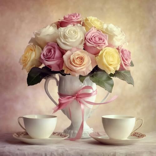 Diamond Painting Blume Diamant Painting Bilder Erwachsene Rose Crystal Art Set, DIY 5D Runder Vollbohrer Diamanten Malerei Stickerei Kreuzstich Kunst Handwerk, Deko Wohnzimmer Geschenke 70x70 cm Y-1 Diamond Painting Blume Diamant Painting Bilder Erwachsene Rose Crystal Art Set, DIY 5D Runder Vollbohrer Diamanten Malerei Stickerei Kreuzstich Kunst Handwerk, Deko Wohnzimmer Geschenke 70x70 cm Y-1 von JIANFREY