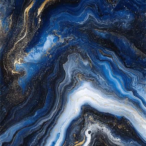 Diamond Painting Erwachsene Abstrakt, Diamant Painting Bilder Welle, 5D Diamond Art Eckige Steine, DIY Strass Stickerei Kreuzstich Bastelset für Zimmer Wanddeko, Geschenke für Frauen 50x50 cm E-9 von JIANFREY